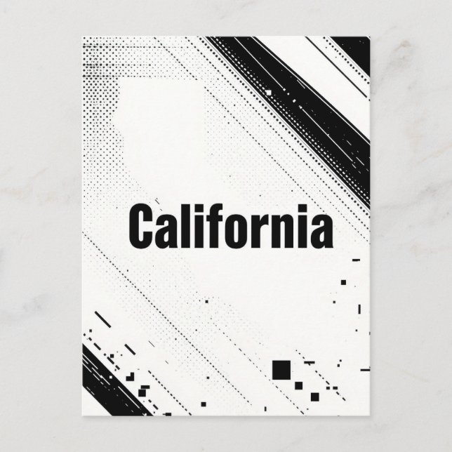 California Postcard – Bold Centered Typography (Front)