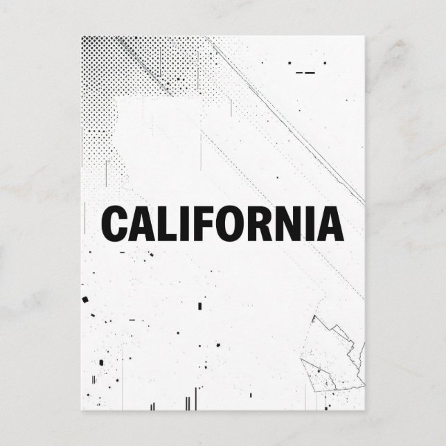 California Postcard – Bold Centered Typography (Front)