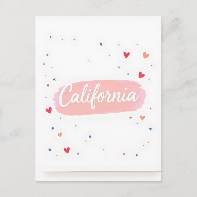 California Postcard – Bold Centered Typography (Front)