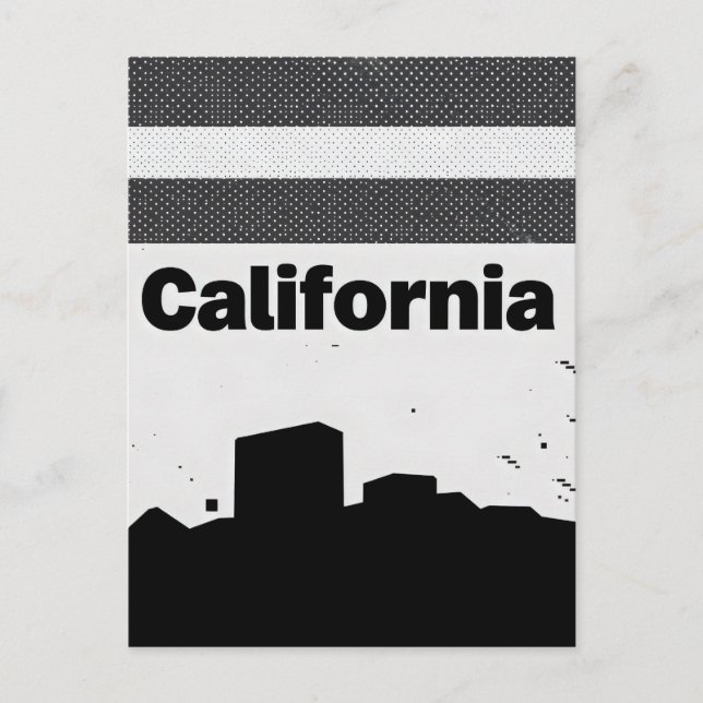 California Postcard – Bold Centered Typography (Front)