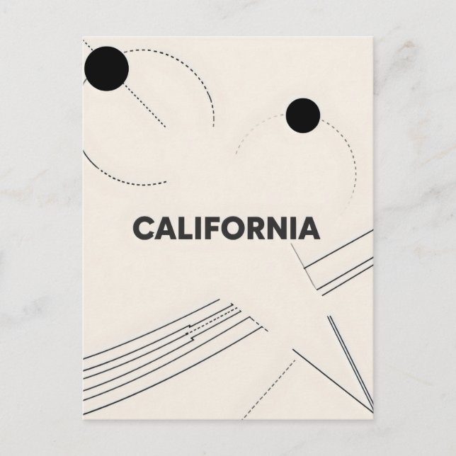 California Postcard – Bold Centered Typography (Front)
