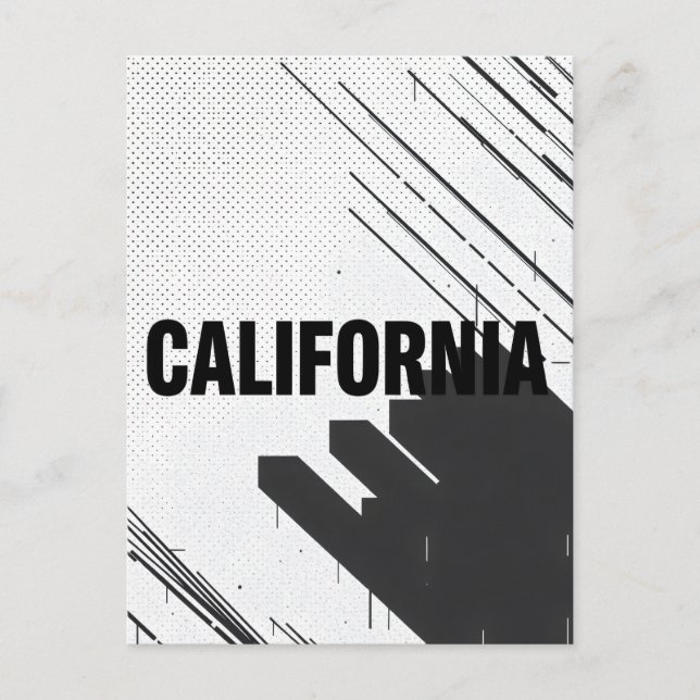 California Postcard – Bold Centered Typography (Front)
