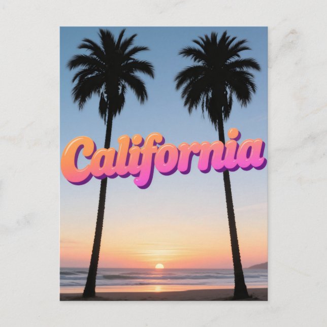 California Postcard – Bold Typography Design  (Front)