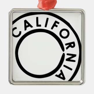 California Postmark Design Metal Ornament