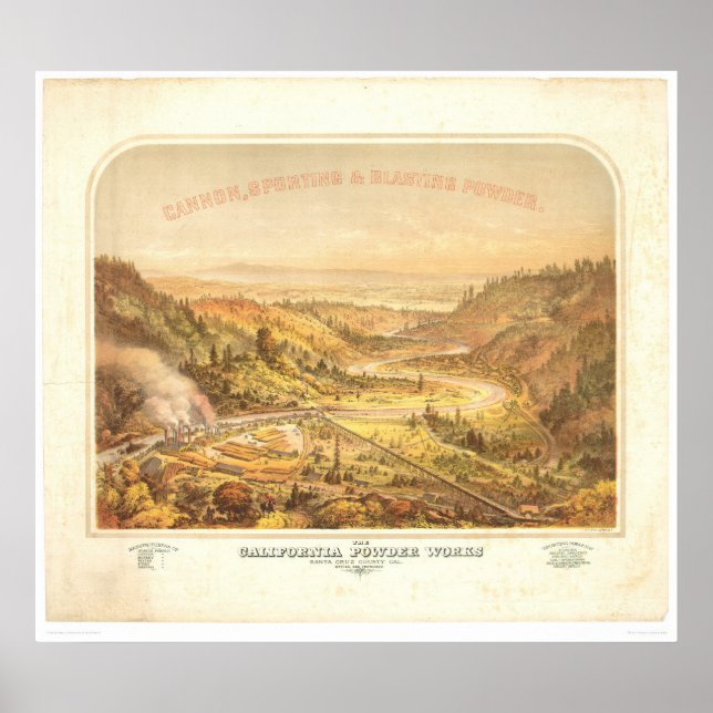 California Powder Works in Santa Cruz (0195A) Poster (Front)