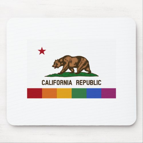 CALIFORNIA PRIDE FLAG _png Mouse Pad