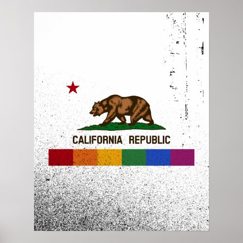 CALIFORNIA PRIDE FLAG _png Poster