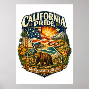 California Pride Golden State Forever Poster