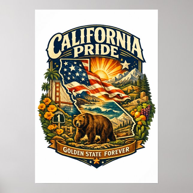 California Pride Golden State Forever Poster (Front)