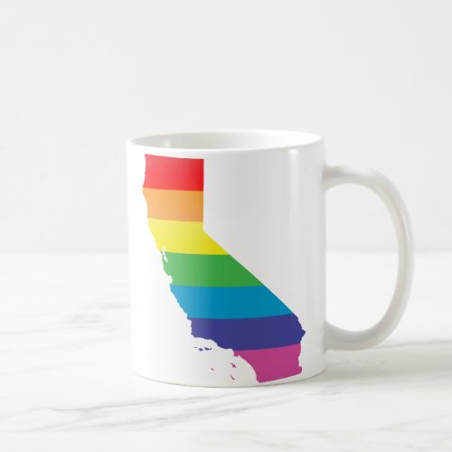 california pride striped coffee mug