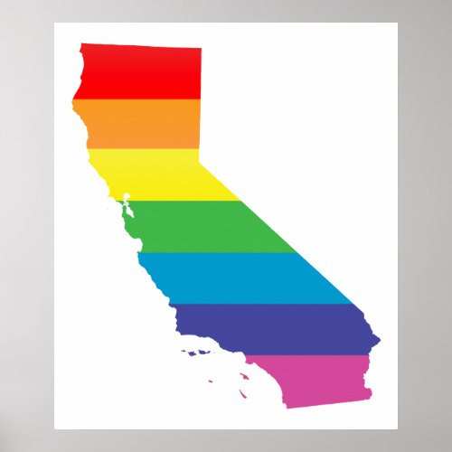 california pride striped poster