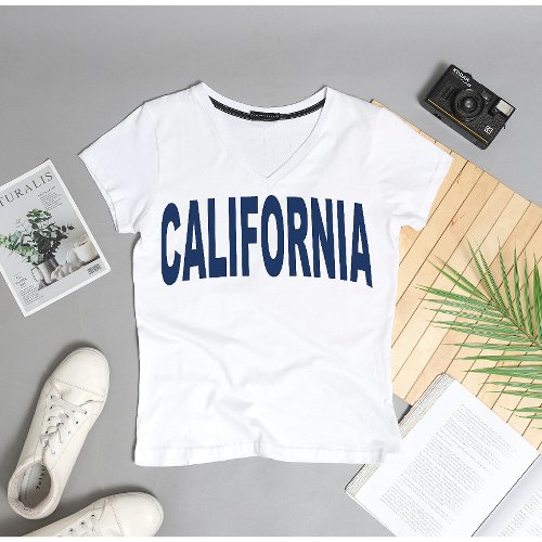 california printed tshirt