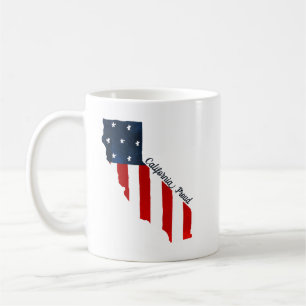 California Proud USA Bold Watercolor American Flag Coffee Mug