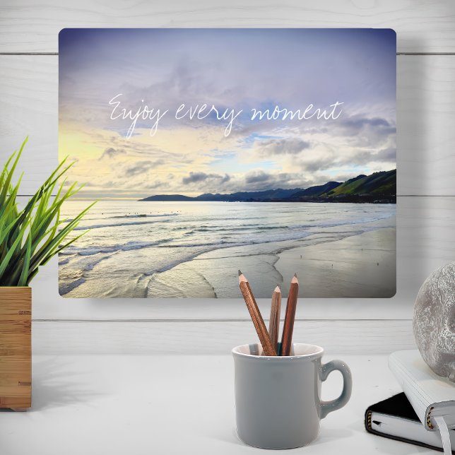 California Purple Sunset Photo Enjoy Every Moment Metal Print (Creator Uploaded)