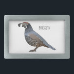 California quail bird cartoon illustration  belt buckle<br><div class="desc">California quail bird cartoon illustration</div>