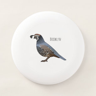 California quail bird cartoon illustration  Wham-O frisbee