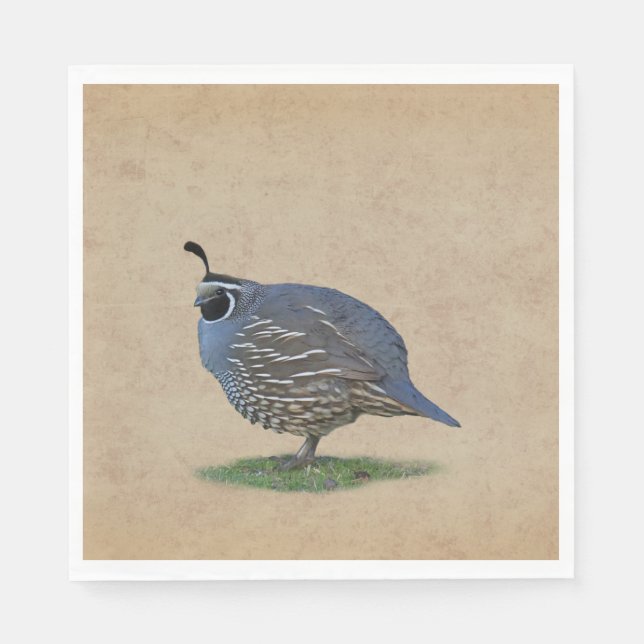 CALIFORNIA QUAIL PAPER NAPKINS (Front)