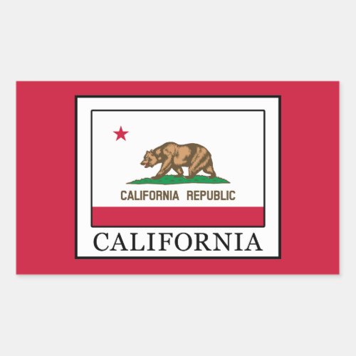 California Rectangular Sticker