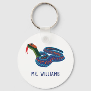 California Red Sided Garter Snake Personalized Keychain