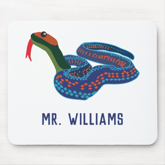 California Red Sided Garter Snake Personalized Mouse Pad (Front)