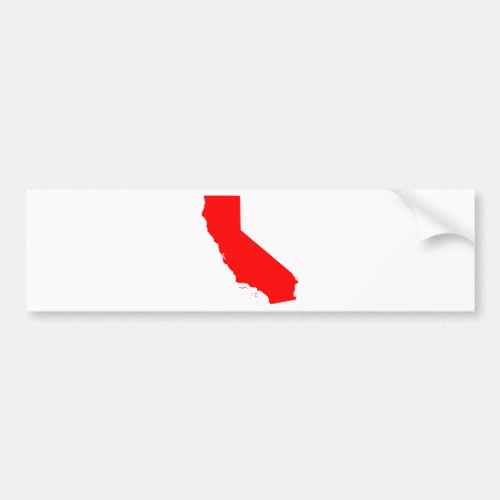 California Red State Bumper Sticker