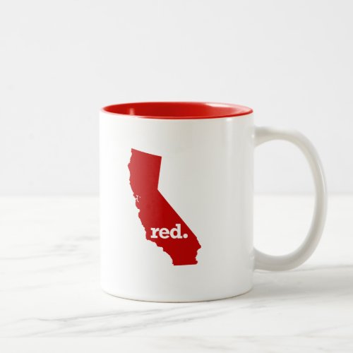 CALIFORNIA RED STATE Two_Tone COFFEE MUG