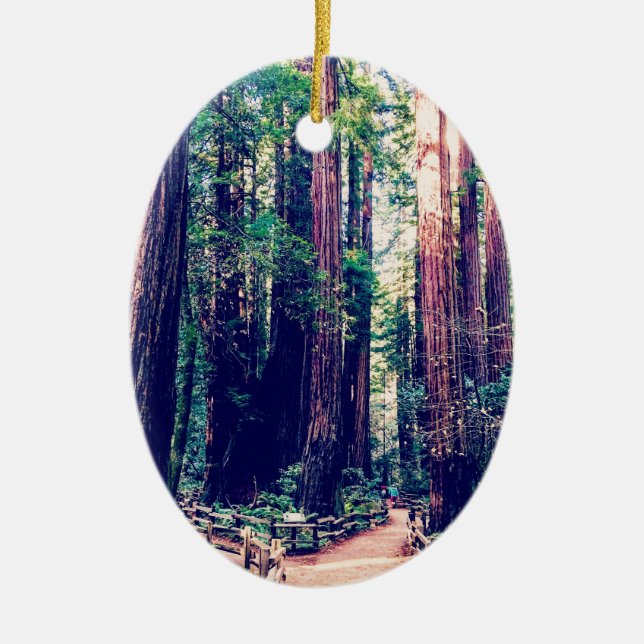 California Redwoods Ceramic Ornament (Front)