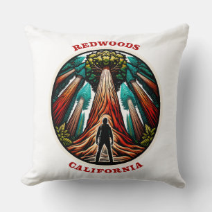 California Redwoods Throw Pillow