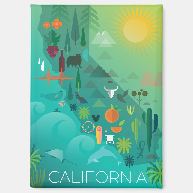 California Refrigerator Magnet (Front)