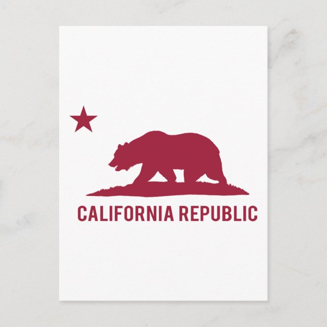 California Republic - Basic - Red Postcard (Front)