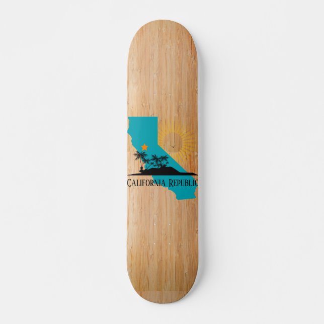 California Republic Beach Skateboard Deck (Front)