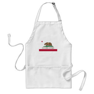 California Republic Bear Flag: Cali Golden State Adult Apron