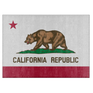 California Republic Bear Flag: Cali Golden State Cutting Board
