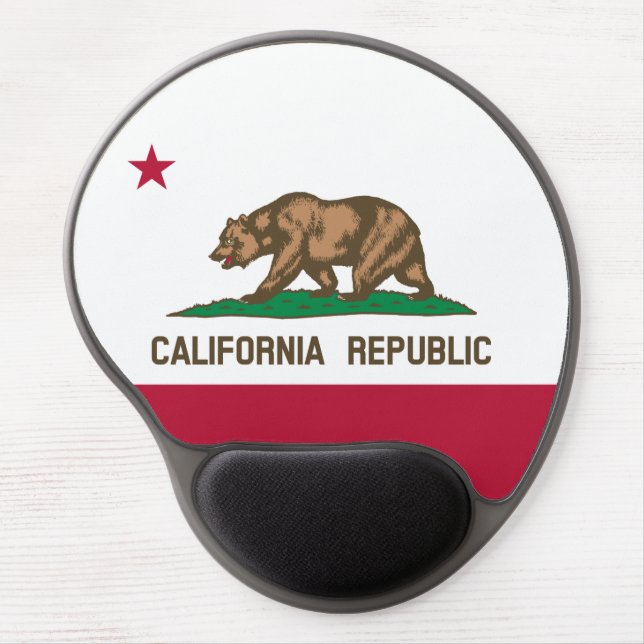 California Republic Bear Flag: Cali Golden State Gel Mouse Pad (Front)