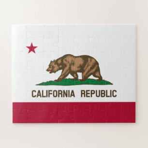 California Republic Bear Flag: Cali Golden State Jigsaw Puzzle