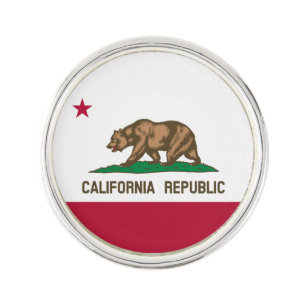 California Republic Bear Flag: Cali Golden State Lapel Pin