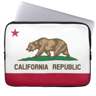 California Republic Bear Flag: Cali Golden State Laptop Sleeve
