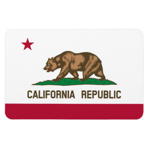California Republic Bear Flag: Cali Golden State Magnet