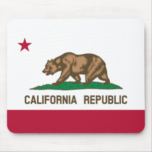 California Republic Bear Flag: Cali Golden State Mouse Pad