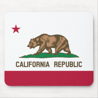 California Republic Bear Flag: Cali Golden State Mouse Pad