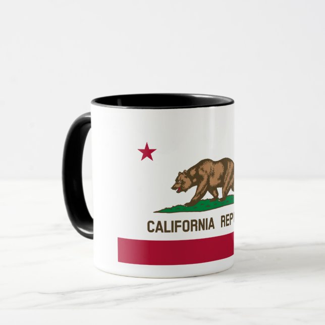 California Republic Bear Flag: Cali Golden State Mug (Front Left)