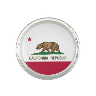 California Republic Bear Flag: Cali Golden State Ring