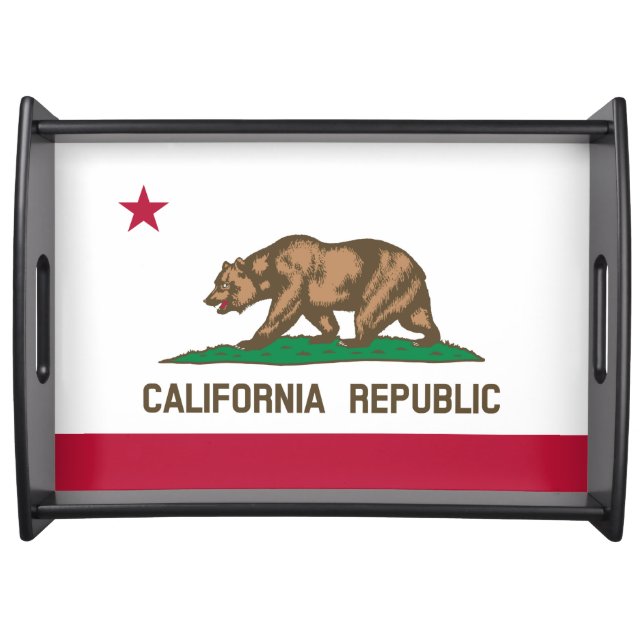 California Republic Bear Flag: Cali Golden State Serving Tray (Front)