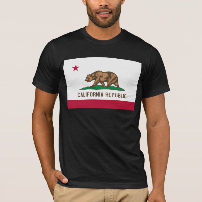 California Republic Bear Flag: Cali Golden State T-Shirt (Front)