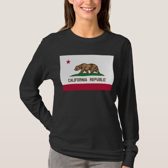 California Republic Bear Flag: Cali Golden State T-Shirt (Front)