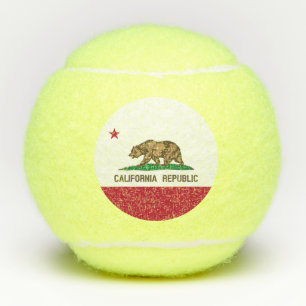 California Republic Bear Flag: Cali Golden State Tennis Balls