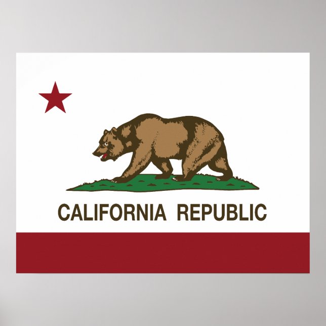 California Republic Bear Flag Poster (Front)