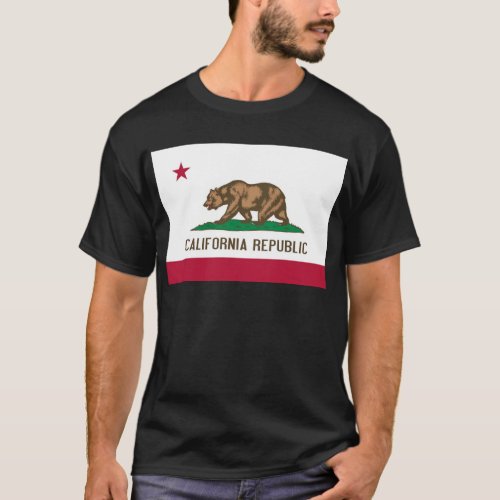 California Republic Bear State Flag T_Shirt