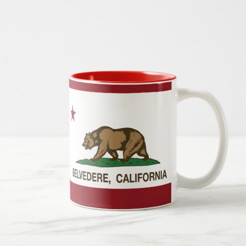 California Republic Belvedere Flag Two_Tone Coffee Mug
