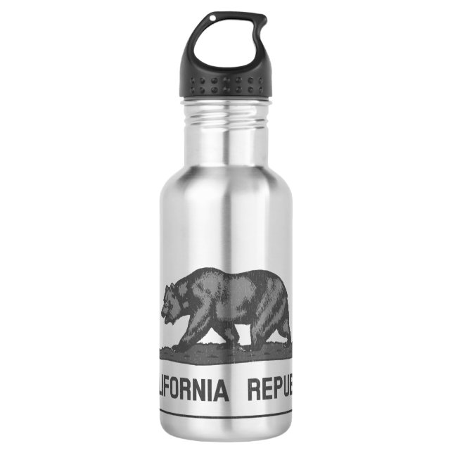 California Republic (Black) Water Bottle (Front)
